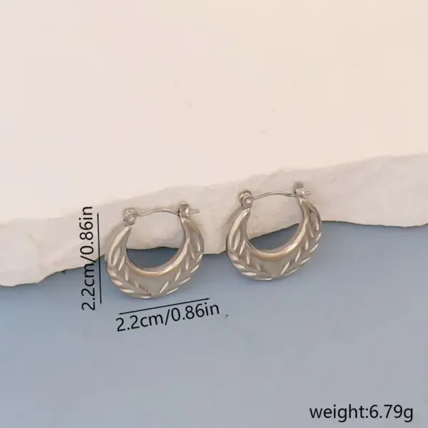 Wholesale 1 Pair Simple Style Round Square Heart Shape 304 Stainless Steel Earrings