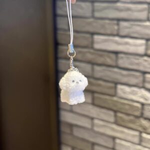 Flocked bichon frize without spikes and ropes
