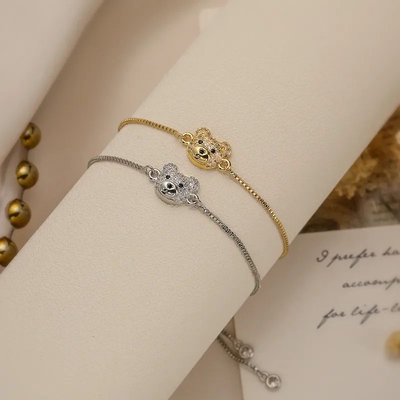 Wholesale Cute Commute Animal Copper Plating Inlay Zircon 18k Gold Plated Bracelets