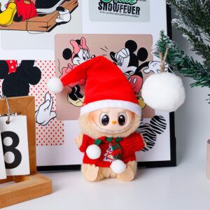 Rx298 christmas set [christmas red long hat + red and white sweater + red and green scarf three-piece set (doll not included)