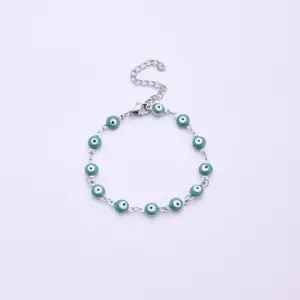 Turquoise Blue Eyes (Steel Color) / 160+50mm / 1 Strand/Package