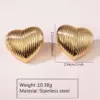 Wholesale 1 Pair Simple Style Water Droplets Heart Shape Butterfly 304 Stainless Steel Imitation Gold Electroplating Ear Studs