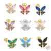 1 Piece 925 Sterling Sier Zircon Geometric Butterfly Ear Studs