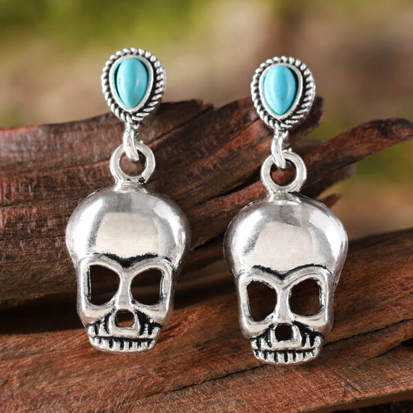 Wholesale Halloween ghost skull magic hat earrings hip hop punk style
