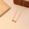Wholesale PVD Coated 18K Gold Platinum Real Plated Infinity 304 Stainless Steel Casual Simple Style Waterproof Non Tarnish Pendant Necklace