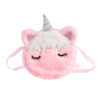 Wholesale Children's crossbody bag cartoon unicorn plush shoulder bag