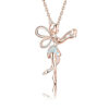 Wholesale Ballet Girl Diamond Wing Pendant