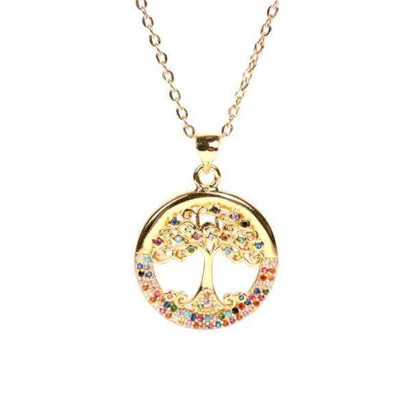 Wholesale Fashion Flower Stainless Steel Copper Pendant Necklace In Bulk