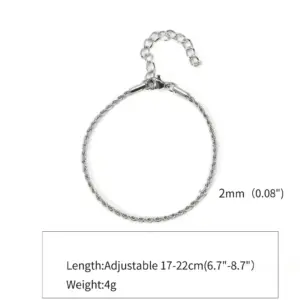 Steel Color [2mm] * 17 5cm Tail Chain