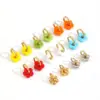 Wholesale PVD Coated Real Gold Plated 18K Gold Flower 304 Stainless Steel IG Style Sweet Waterproof Non Tarnish Earrings