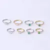 Wholesale 316L Stainless Steel Zircon Ear Cartilage Rings & Studs Round Waterproof Non Tarnish Surgical Steel Women'S