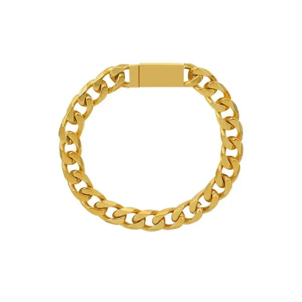 Wholesale PVD Coated Real Gold Plated 18K Gold Geometric 304 Stainless Steel Fashion Waterproof Non Tarnish 304 Stainless Steel Bracelets