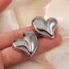 1 Pair Sweet Heart Shape 304 Stainless Steel Electroplating Ear Studs