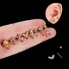 Wholesale 316L Stainless Steel Copper Ear Cartilage Rings & Studs Geometric Waterproof Non Tarnish Surgical Steel Women'S