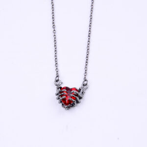 Holding love necklace