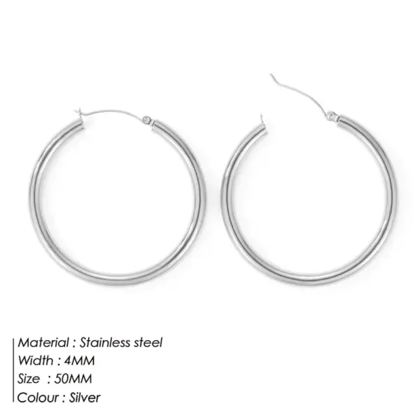Vacuum Plating Real Gold Plated Geometric 304 Stainless Steel Fashion Waterproof Non Tarnish Earrings