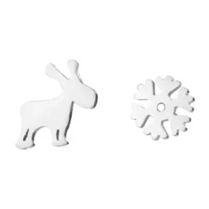 Deer Snowflake / Steel Color