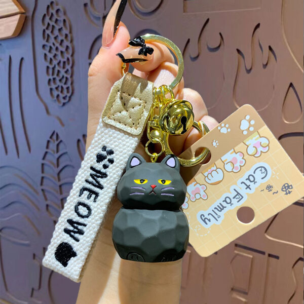 Wholesale Genuine original wood carving wind Meow Meow doll series keychain exquisite couple schoolbag car pendant gift