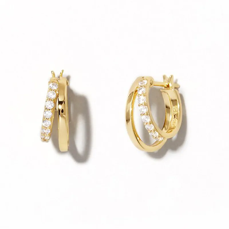 Wholesale Simple Style Geometric Plating Metal Artificial Gemstones Copper Earrings