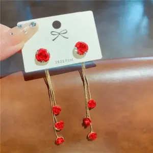 Eh721 Golden Red / Sterling silver needle