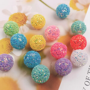 Wholesale Ya Leduo 20MM Sequin Ball Acrylic Beads Straight Hole Sequin Head Rope Keychain Decorative Accessories Handmade Jewelry Beads