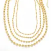 Wholesale Hip-hop Simple Style Round Solid Color Copper 18k Gold Plated Necklace In Bulk