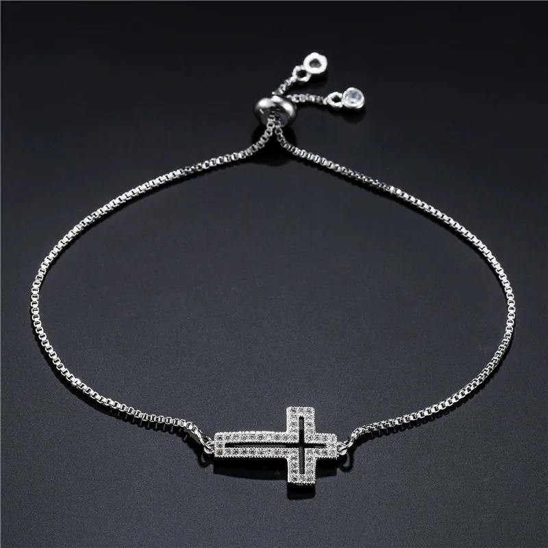 Wholesale Copper Cross Zircon Copper Bracelets