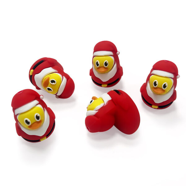 Wholesale Silicone 3D duck beads DIY jewelry beads