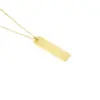 Wholesale PVD Coated Real Gold Plated Geometric Customization Laser Engraving 304 Stainless Steel Simple Style Waterproof Non Tarnish 304 Stainless Steel Pendant Necklace
