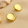 Wholesale PVD Coated Real Gold Plated 18K Gold Geometric 304 Stainless Steel Elegant Luxurious Simple Style Waterproof Non Tarnish Ear Studs