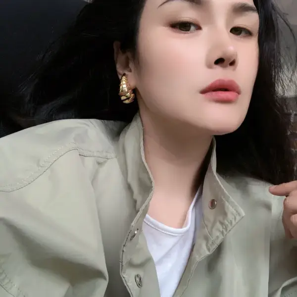 Wholesale 1 Pair Modern Style Geometric Plating Copper 18k Gold Plated Ear Studs