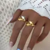 Wholesale PVD Coated Real Gold Plated 18K Gold Dolphin Fish 304 Stainless Steel Hawaiian Vacation Beach Waterproof Non Tarnish Open Rings