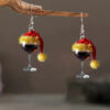 oly-ae51bee91a5fa99030aedb944bffd0ba Wholesale Christmas hat wine glass acrylic earrings