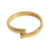 Wholesale 304 Stainless Steel Solid Color PVD Coated 18K Real Gold Plated Simple Style Waterproof Non Tarnish Bangle