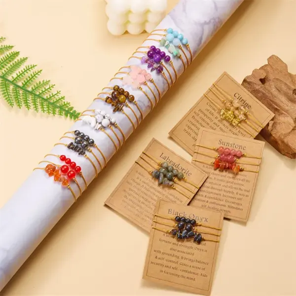 Wholesale Simple Style Geometric Natural Stone Bracelets In Bulk