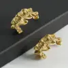 Wholesale PVD Coated 18K Gold Plated C Shape Irregular Stainless Steel Classical Simple Style Waterproof Non Tarnish Ear Studs