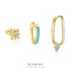 Wholesale S925 Sterling Sier Turquoise Retro Earrings Luxury Earrings