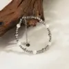 Wholesale Simple Style Round Stainless Steel Imitation Pearl Plating 18k Gold Plated Bracelets Necklace