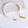 Wholesale Fashion Temperament Titanium Steel 18k Gold Plated Freshwater Pearl Bracelet Wholesale