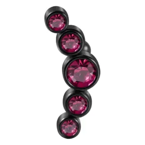 Rose Red-Black / Rod Thickness * Rod Length 1.2x6mm