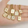 PVD Coated Letter 304 Stainless Steel Casual Commute Waterproof Non Tarnish 304 Stainless Steel Pendant Necklace
