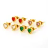 Wholesale PVD Coated 18K Gold Plated Heart Shape 304 Stainless Steel Glam Retro Waterproof Non Tarnish Drop Earrings