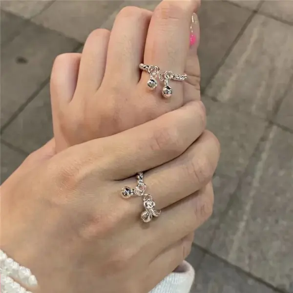Wholesale Romantic Modern Style Simple Style Animal Letter Heart Shape Alloy Copper Gold Plated Silver Plated Artificial Gemstones Artificial Pearls Artificial Diamond Open Ring In Bulk