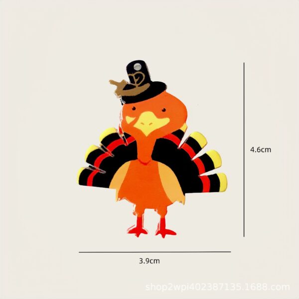 Wholesale Thanksgiving Turkey Pumpkin Acrylic Flatback Accessories DIY Crafts Jewelry Material