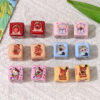 Wholesale Cartoon square bead printed character bead