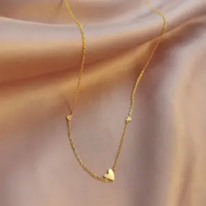 Wholesale Simple Style Heart Shape Titanium Steel Plating Necklace