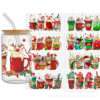 Wholesale Christmas Series Ice Cream Cartoon Uv Dtf Transfer Cup Sticker Crystal Label Peel and Stick 24Cmx11Cm