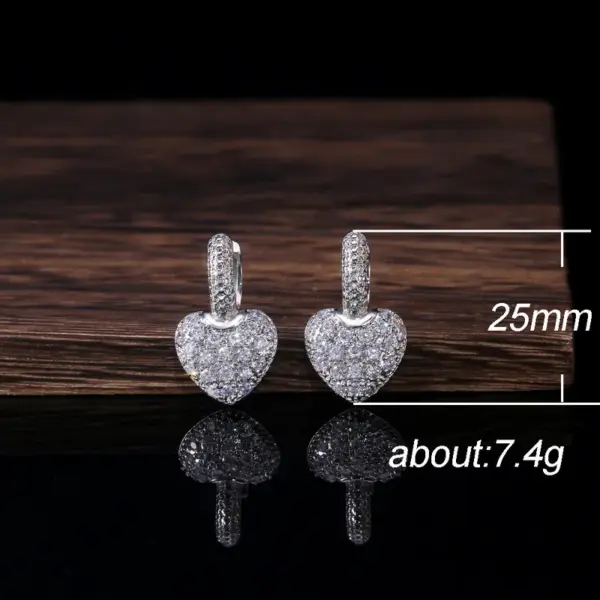 Wholesale Geometric Diamond Copper Artificial Gemstones Earrings