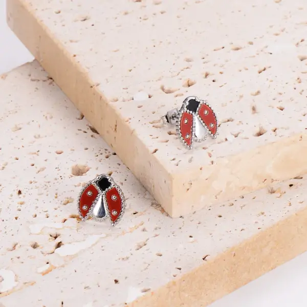 Wholesale Jewelry Elegant Cute Ladybugs 304 Stainless Steel Cable Chain Jewelry Set