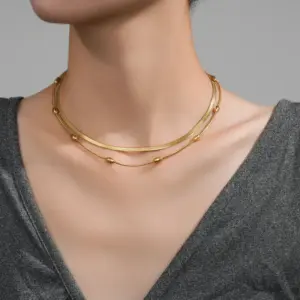 Blade Chain Rice Grain Chain (Gold)